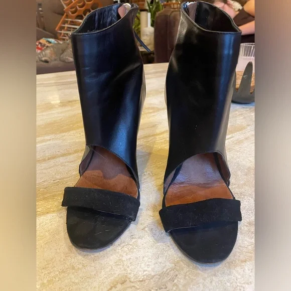 IRO Heeled Leather Ankle Boot Sandal - Picture 2 of 10